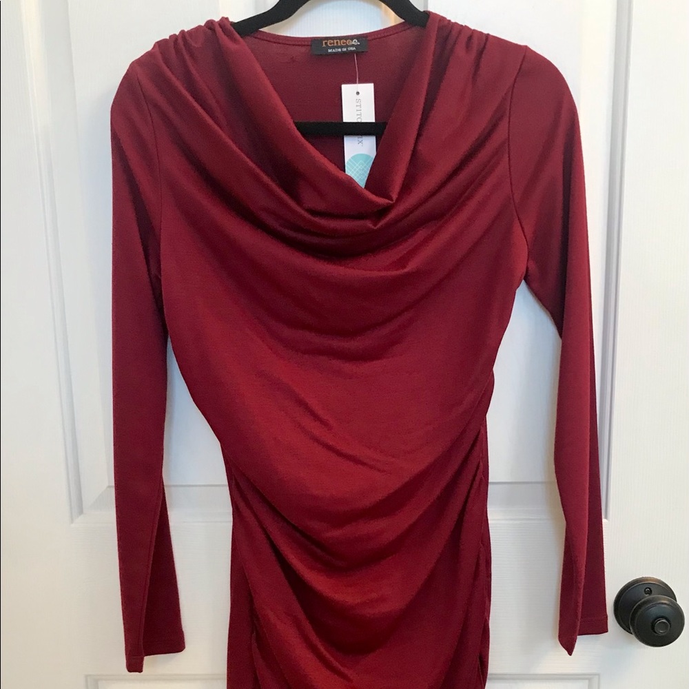 Renee Cowl-neck Dress; size M